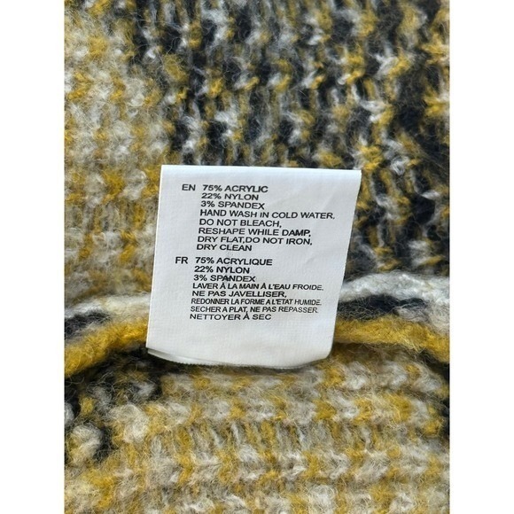 MOTH Turtleneck Sweater Animal Print‎ Yellow Black Beige Pullover S - Picture 10 of 10